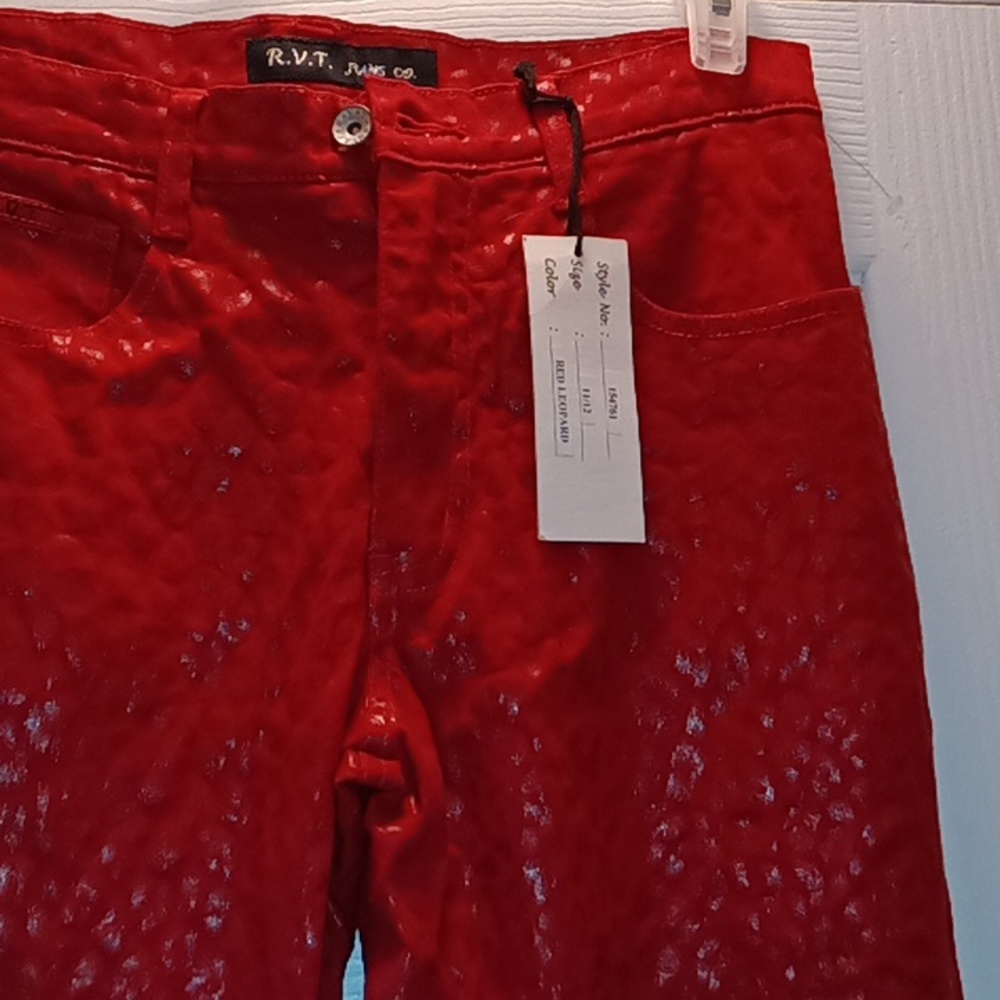 RVT Red Boot Cut Pants - Picture 2 of 5